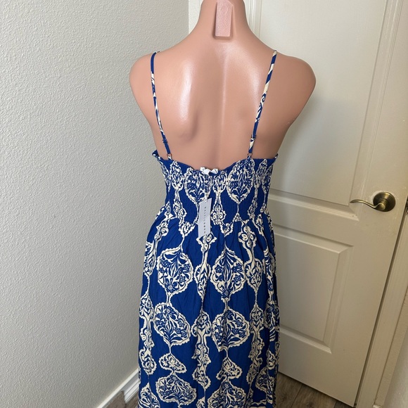 NWT Balticborn Blue and White Maxi Dress Sz M - Picture 3 of 4